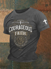Men's Faith Print Casual T-shirt
