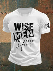 Men's Christian Wise Men printed casual T-shirt