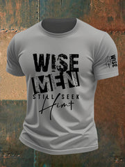 Men's Christian Wise Men printed casual T-shirt