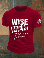 Men's Christian Wise Men printed casual T-shirt