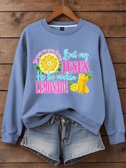 Women's Jesus Lemonade Print Casual Sweatshirt