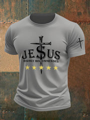 Men's Jesus Highly Recommended Printed Casual T-shirt