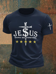 Men's Jesus Highly Recommended Printed Casual T-shirt