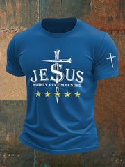 Men's Jesus Highly Recommended Printed Casual T-shirt