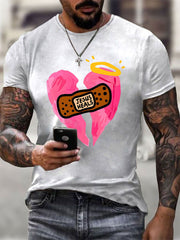 Men's Jesus Heals Print Casual T-shirt