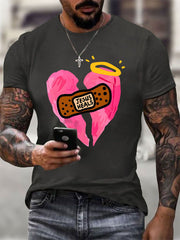 Men's Jesus Heals Print Casual T-shirt