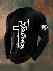Men's Forgiven Faith Cross Long Sleeve T-shirt