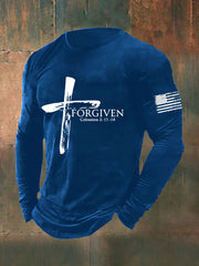 Men's Forgiven Faith Cross Long Sleeve T-shirt