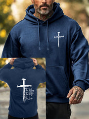 Men's Jesus The Way The Truth The Life Printed Casual Hoodie