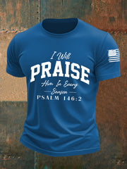 Men's I Will Praise Him In Every Season Short-sleeved T-shirt