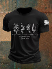 Men's The Grass Withers And The Flowers Fall Short-sleeved T-shirt