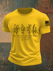Men's The Grass Withers And The Flowers Fall Short-sleeved T-shirt