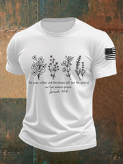 Men's The Grass Withers And The Flowers Fall Short-sleeved T-shirt
