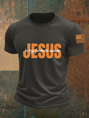 Men's Jesus Is My Favorie Season Short-sleeved T-shirt