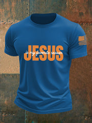Men's Jesus Is My Favorie Season Short-sleeved T-shirt