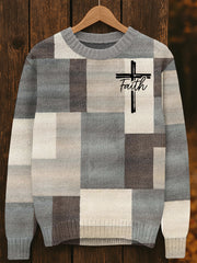Men's Faith Cross Imitation Sweater