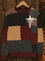 Men's Faith Cross Imitation Sweater