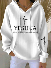 Women's Yeshua Print Casual Hoodie