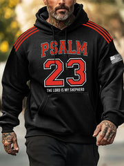 Men's Psalm 23 The Lord Is My Shepherd Oversized Drop-Shoulder Hoodie