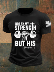 Men's Not By My Strength But His Short-sleeved T-shirt