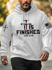 Men's It Is Finished Printed Casual Hoodie
