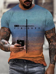 Men's It Is Finished Printed Casual T-shirt