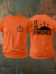Men's It Is Finished Printed Casual T-shirt