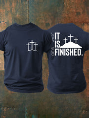 Men's It Is Finished Printed Casual T-shirt