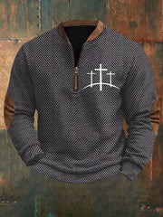 Men's Faith Cross Printed Casual Top