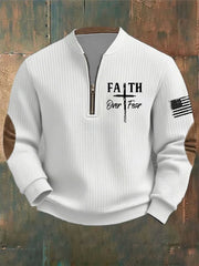 Men's Faith Over Fear Cross Printed Casual Top