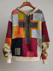 Men's Faith Cross Art Print Oversized Drop-Shoulder Hoodie