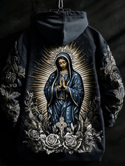 Men's Faith Christianity Art Oversized Drop-Shoulder Hoodie With Pockets