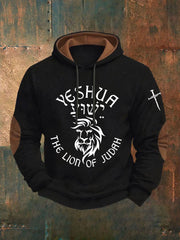 Men's Yeshua Print Casual Hoodie