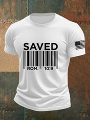 Men's Christian Bible Verses Saved Short Sleeve T-shirt