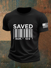 Men's Christian Bible Verses Saved Short Sleeve T-shirt