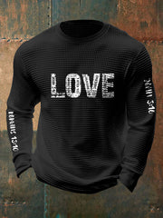 Men's Christian Bible Verses Faith Waffle Long Sleeve T-Shirt