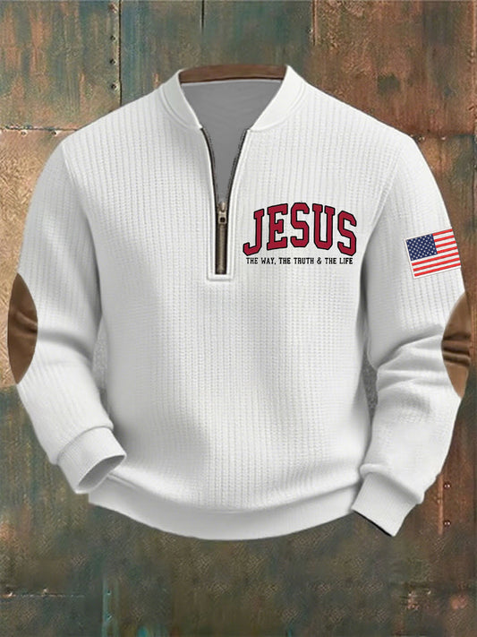 Men's Jesus The Way The Truth The Life Print Sweatshirt