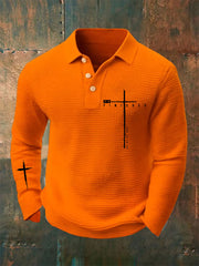 Men's It Is Finished Waffle Print Casual Top