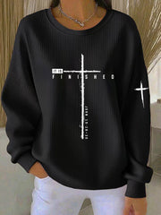 Women's It Is Finished Printed Sweatshirt