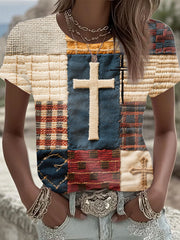 Women's Faith Art Printed short-sleeved T-shirt