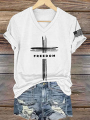 Women's Freedom Cross Short Sleeve T-Shirt