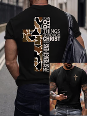 Men's Faith Printed imitation cotton short-sleeved T-shirt
