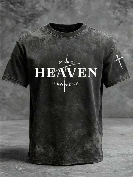 Men's Make Heaven Crowded Cross Short Sleeves T-shirt