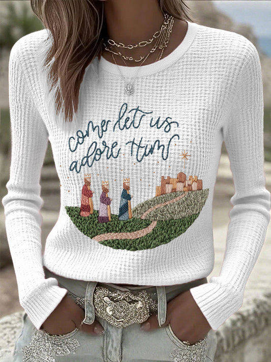 Women's Christmas Jesus Nativity Tops