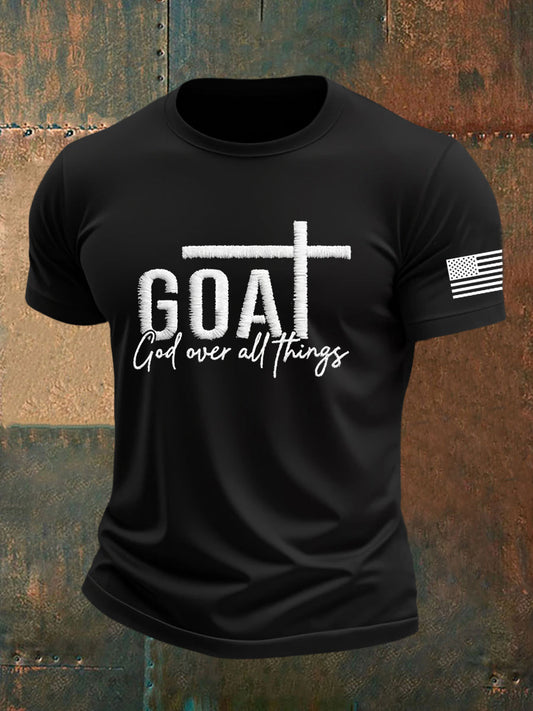 Men's God Over All Things Cross Short Sleeve T-shirt
