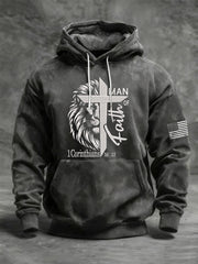 Men's Man Of Faith Casual Hoodie