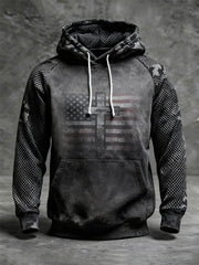 Men's Vintage Faith American Flag Hoodie