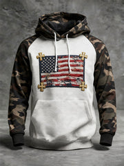 Men's Vintage Faith American Flag Hoodie