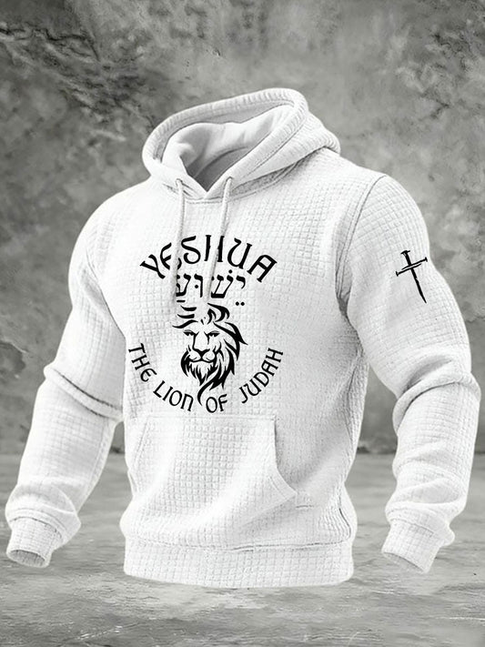Men's Yeshua Waffle Print Hoodie