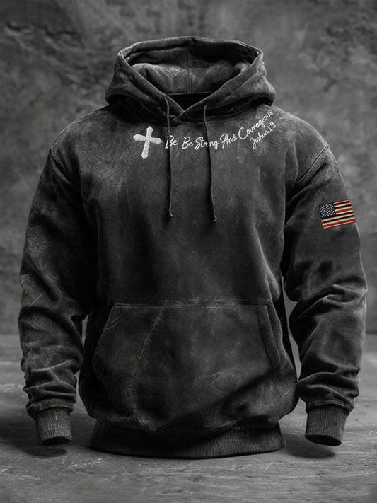 Men's Be Strong And Courangeous Hoodie